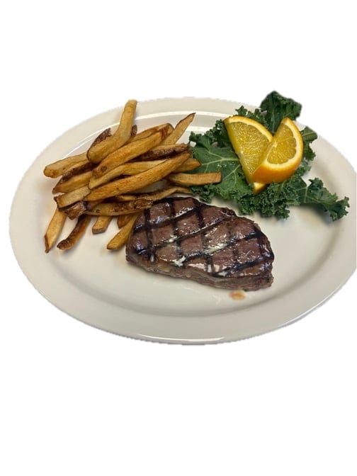 Kids 6 Oz. Sirloin Steak & Fries.